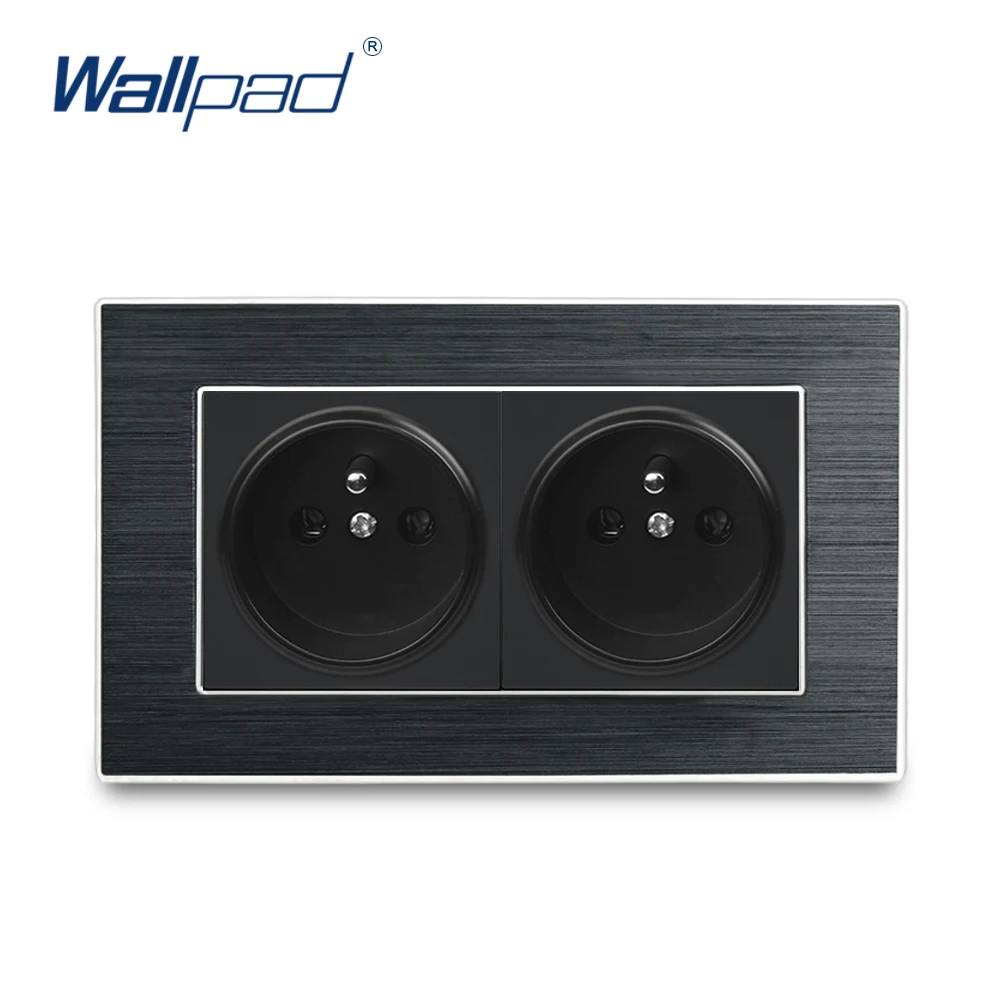 Двойная розетка европейского стандарта французский стандарт Wallpad Роскошная
