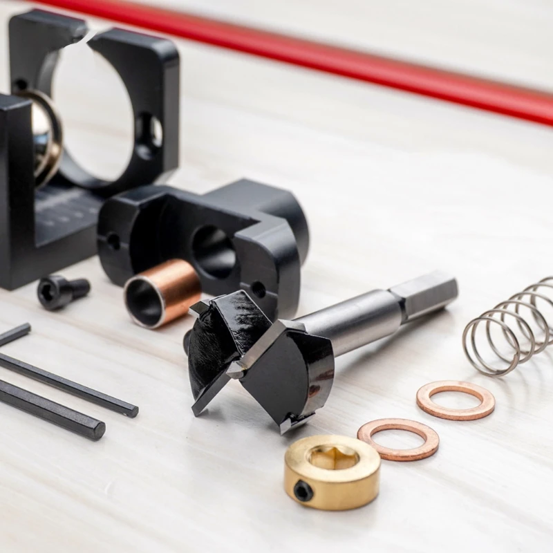 

Adjustable Woodworking Pocket Hole Drill Guide Locator Auxiliary Positioning Drilling Furniture Connecting Hole Puncher Tool