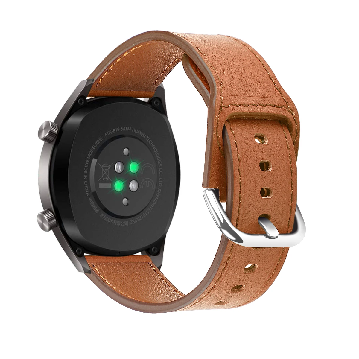 Ремешки для часов совместимые с Huawei GT2 кожаные ремешки 46 мм сменные из