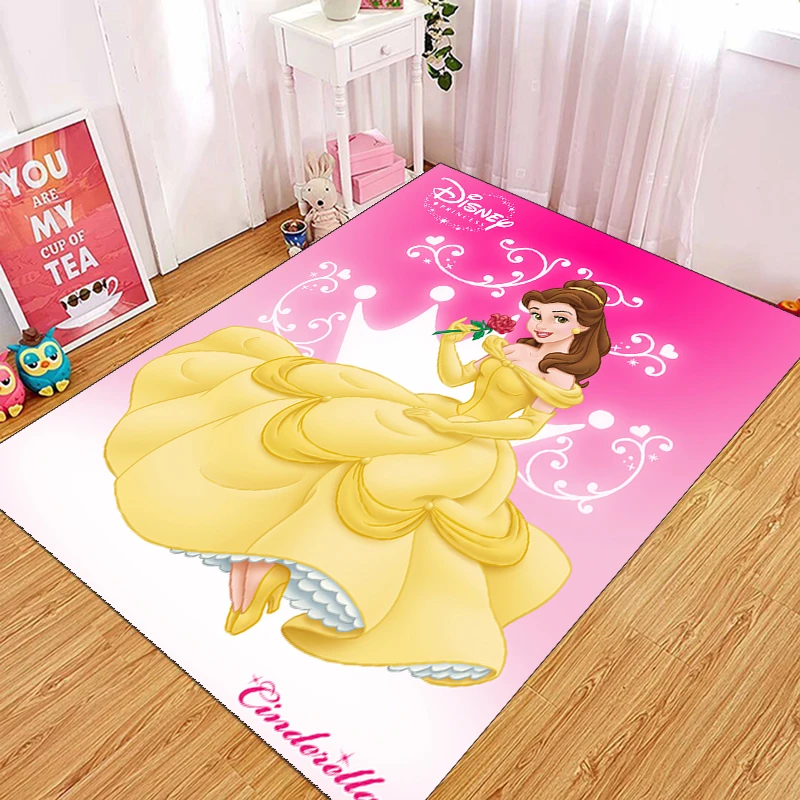 

Disney Princess Rug Anti-slip Carpet Mat Girls Bathroom Rugs Doormat Living Room Floor Playmat Home Decor Crafts Custom Mat/Rug