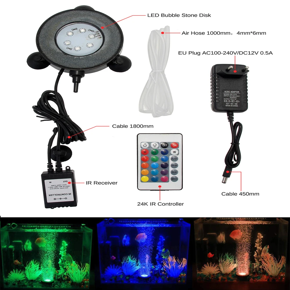 Европейский разъем RGB аквариум круглый светильник Точечный s сад Пруд бассейн