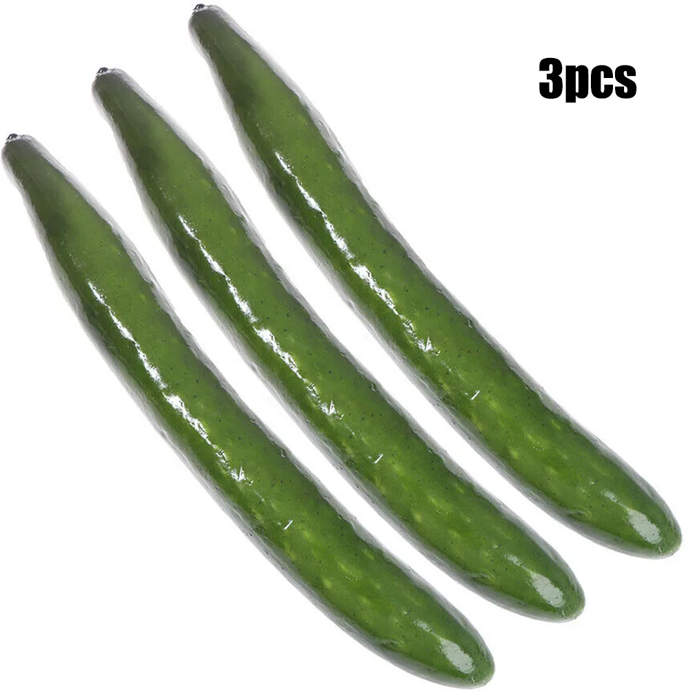 

Artificial Cucumber Simulation Fake Vegetable Photo Props Home Kitchen Decoration Kids Teaching Toy
