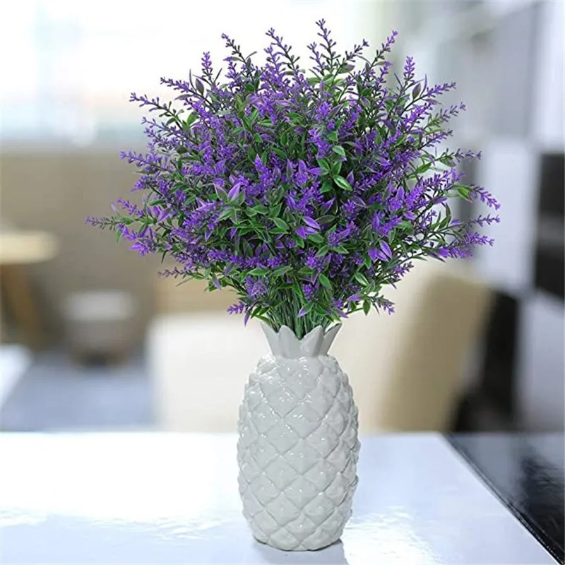 

Artificial Flower Lavender Color Bouquet Plastic Artificial Flower Family Garden Bridal Bouquet Wedding Set Props