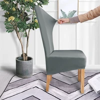 4pcs long back dining chair cover stool slipcover for salon pub restaurant