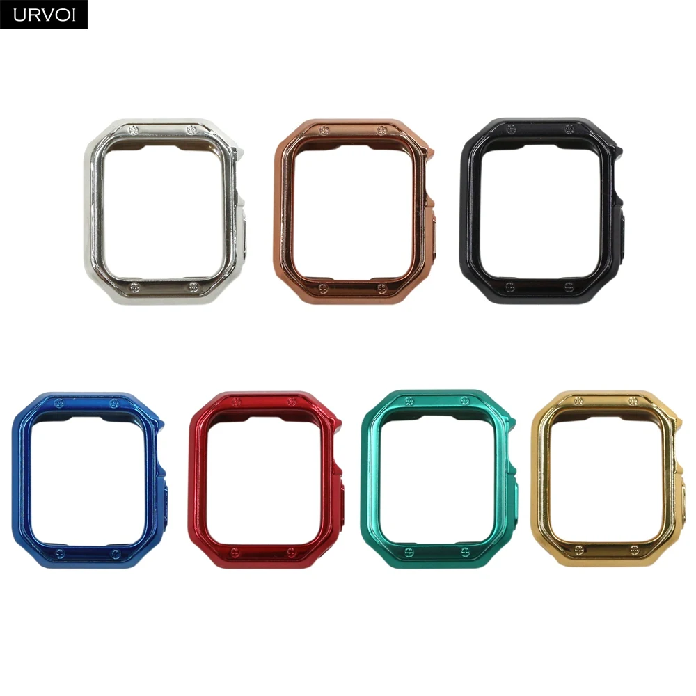 Чехол URVOI Armor для Apple Watch series 7 6 SE 5 4 3 2 1 металлический окрашенный зеркальный чехол