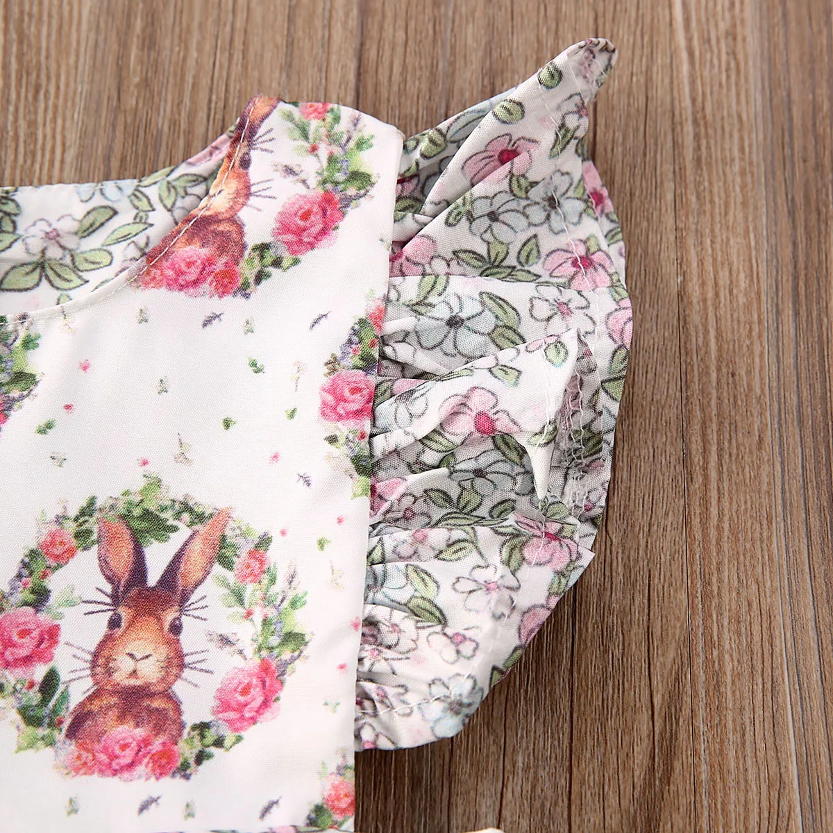 Детский комбинезон без рукавов с цветочным принтом | Детская одежда и обувь