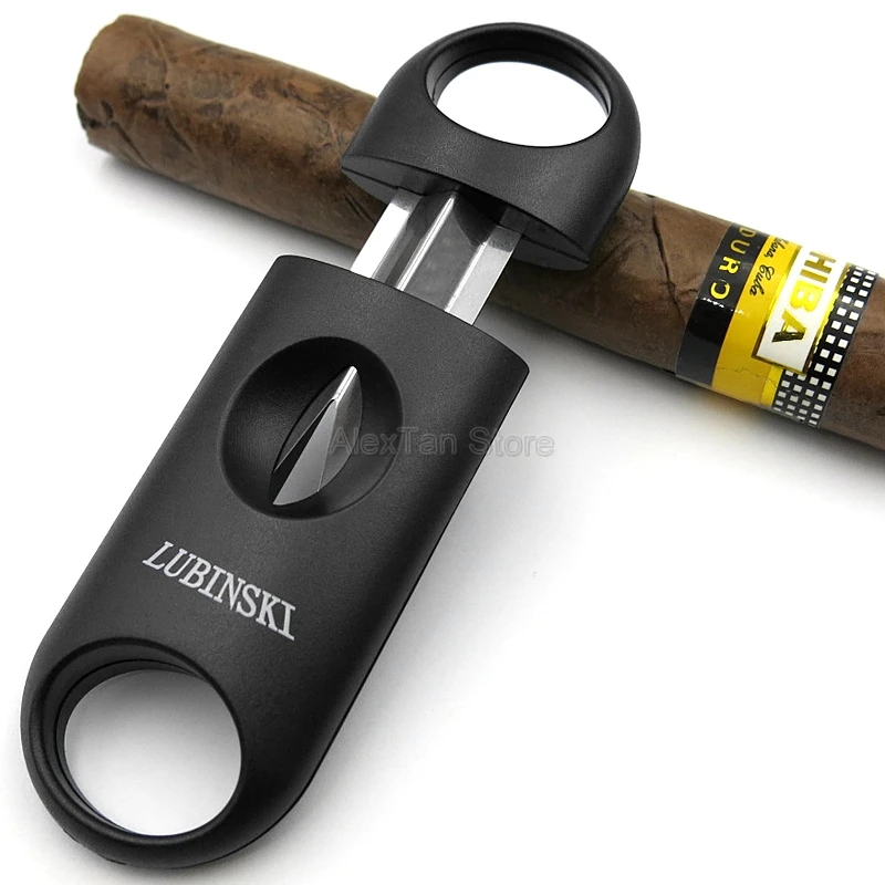 COHIBA брендовые пластиковые v-образные сигары резак острые сигареты резка металла нержавеющая сталь лезвия гаджеты сигары