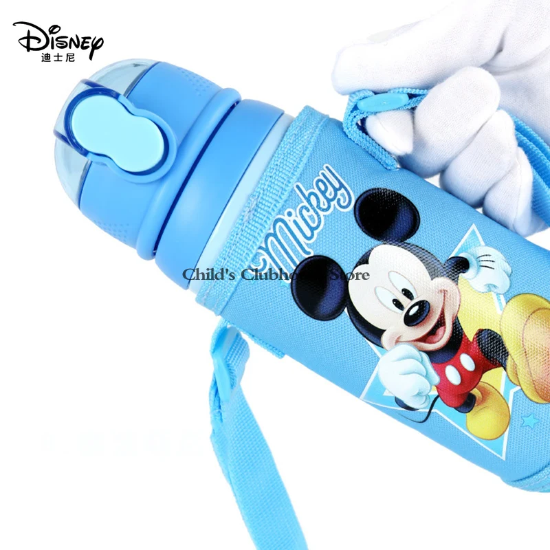 

2021 New Disney Children's Double Lid Dual Use Water Bottle with Straws Stainless Steel Anti Fall Student Mug