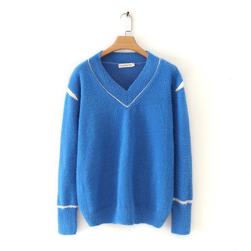 Повседневные незаменимые свитера размера плюс осень 2019 женские модные свободные