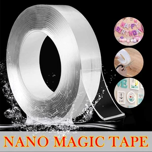 Super Viscosity Double Sided Tape for Face 3 M Easy to Tear Transparent Nano Adhesive Home Supply Magica Gadgets Grip Strong Gel