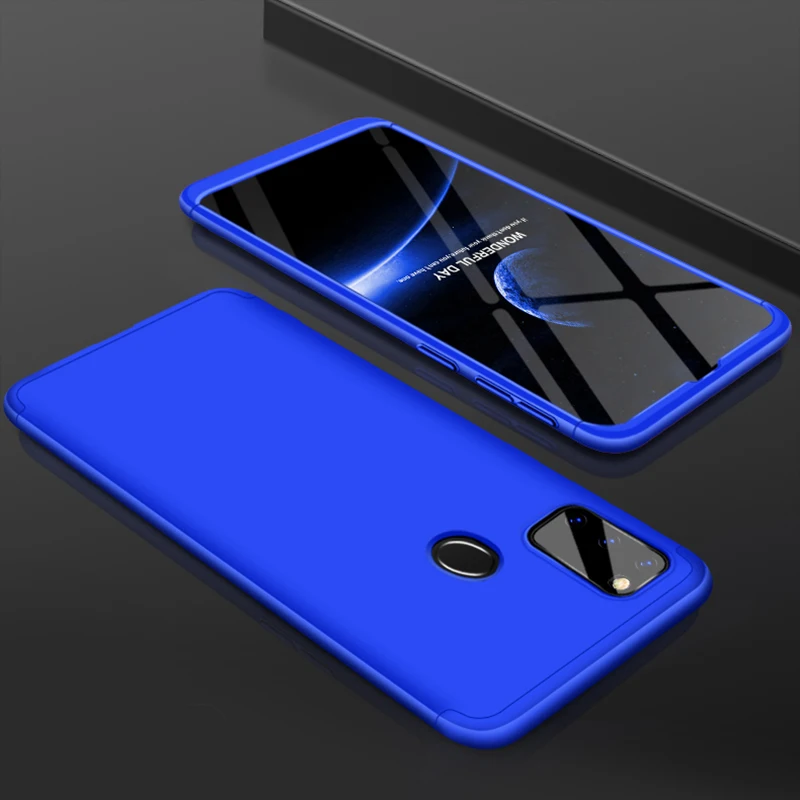 Barcelona Blue GKK Роскошный чехол для samsung M30s чехол 3 в 1 полная защита противоударный Матовый Жесткий чехол для samsung Galaxy M30s Coque Fundas - Цвет: Barcelona Blue