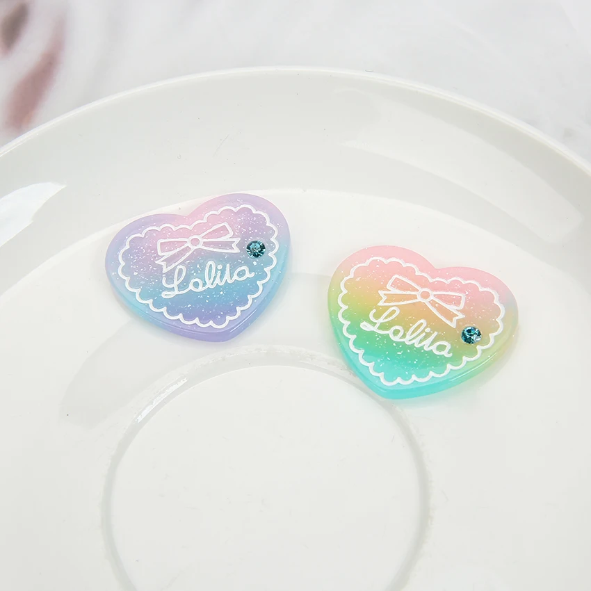 10 шт./лот 31*27 мм кабошоны Кабошоны с градиентом плоской задней поверхностью из