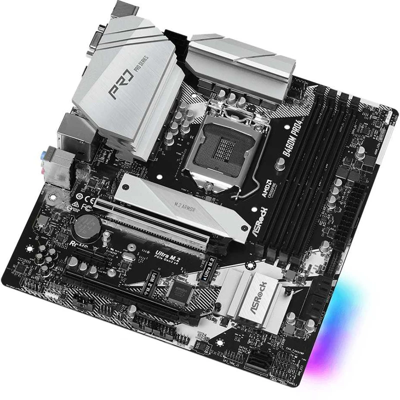 Материнская плата ASROCK B460M Pro4 LGA 1200 Intel B460 mATX Ret | Компьютеры и офис