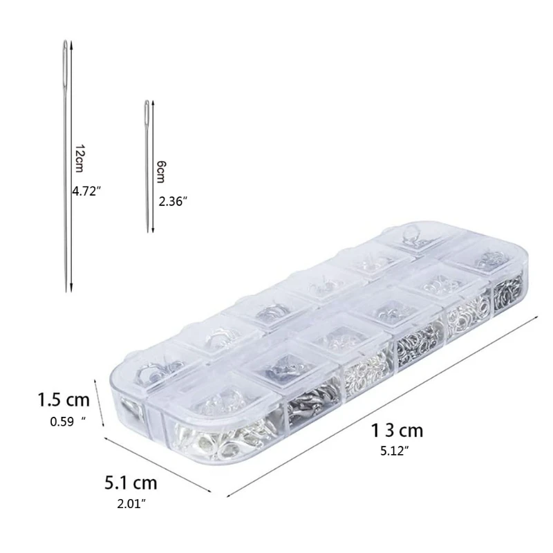 Набор для изготовления ювелирных изделий 1 комплект Обжимные бусины винты