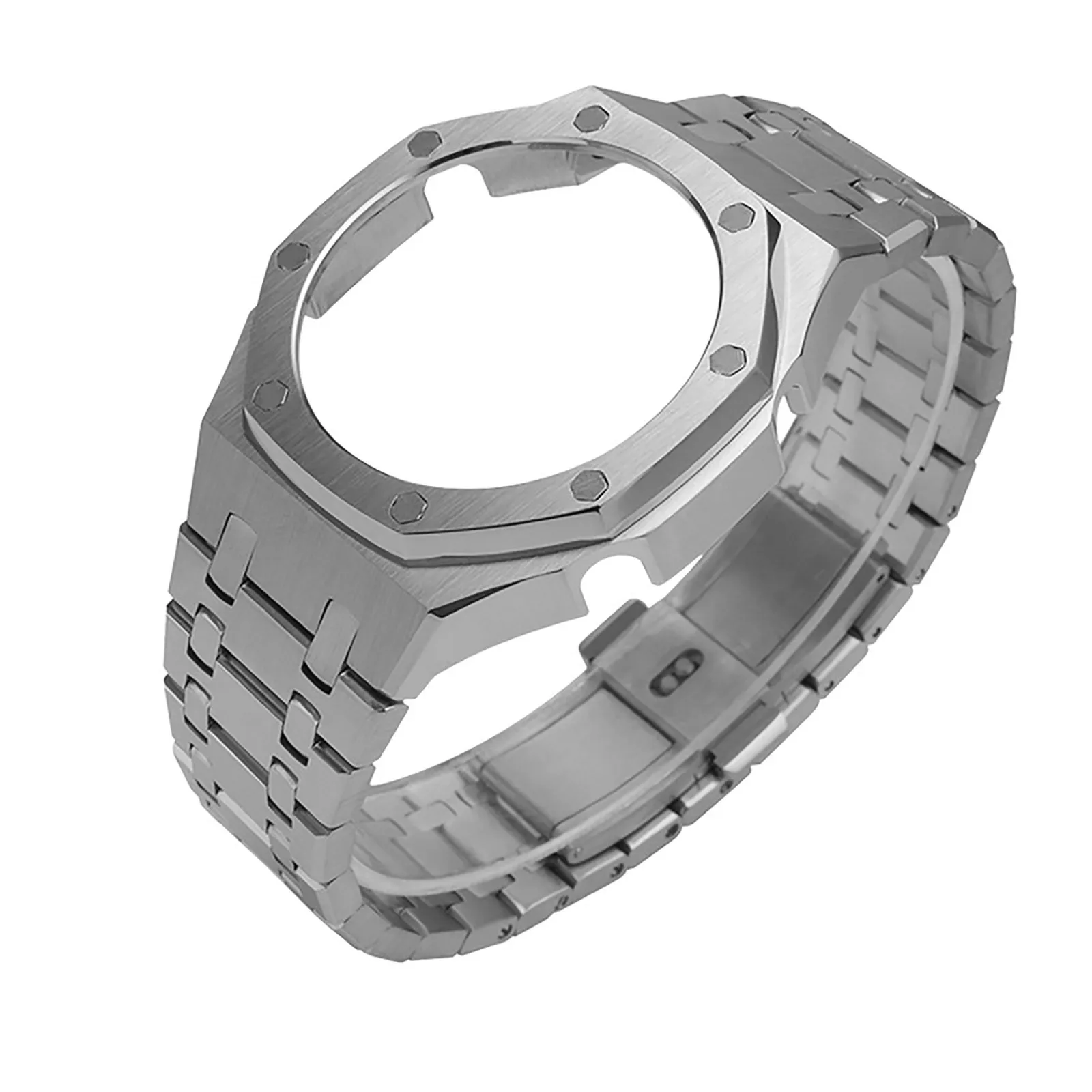 Stainless Steel Luxury Strap For CASIO G-SHOCK GA-2100 GA-2110 Bracelet With Case Golden Bands Full Protection Correa de reloj