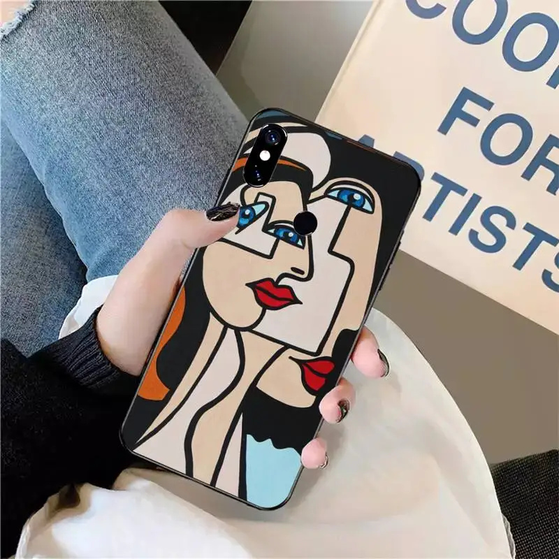 

Retro art Picasso abstract painting Phone Case For Xiaomi Redmi note 7 8 9 t max3 s 10 pro lite coque funda shell cover