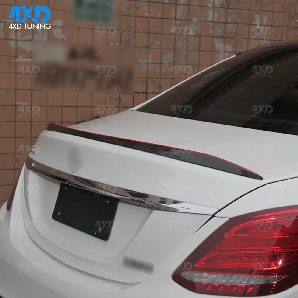 Спойлер для Mercedes W205 с красной линией C63 стиль седан 2014 2015 2016 2017 2018 2019 AMG задний