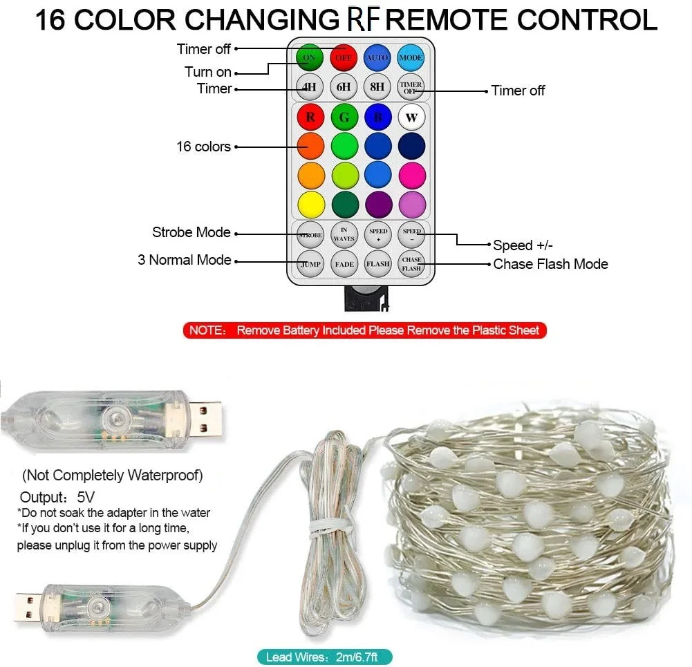 

2021 Remote Control Garland USB Twinkly Led String Fairy Lights Outdoor Festoon Decoration For Home New Year Christmas Tree