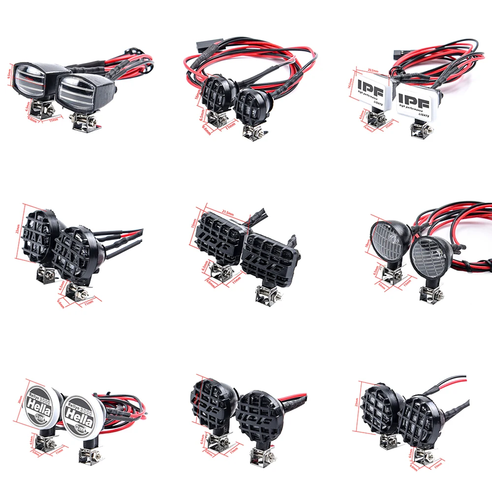 Новые светодиодные фары прожектор с кронштейном для 1/10 RC Car Crawler TRX TRX4 TRX6 Axial SCX10 90046