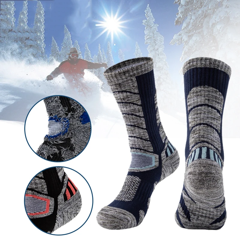 

Thick Winter Professional Sports Sock Outdoor Keep Warm Cycling Running Hiking Skiing High Socks Men Women Thermal Ski Long Sock