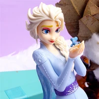 disney frozen elsa princess 21cm pvc figure action collectible model decorations doll toys for children new year gift