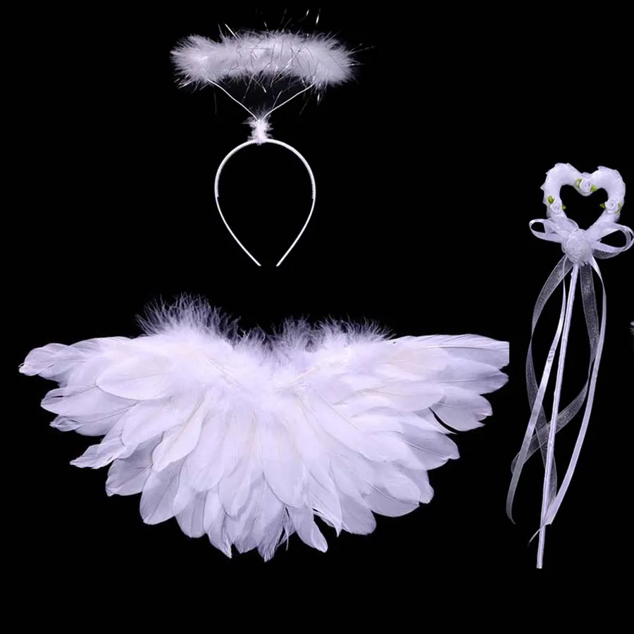 Детская повязка на голову принцессы для взрослых перьевые Крылья ангела