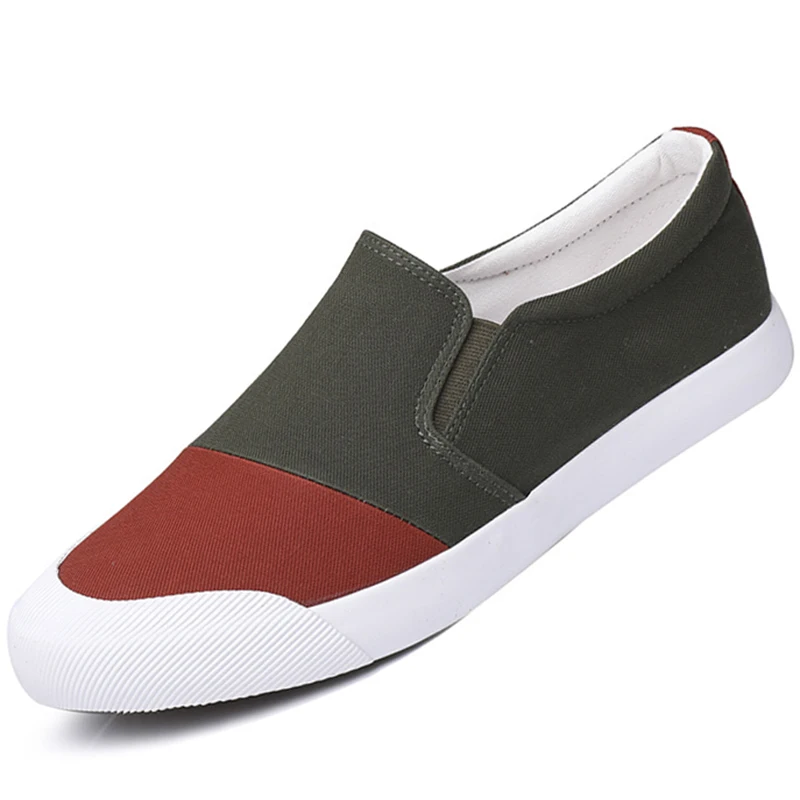 Red Heaven Brand Men's Canvas Vulcanize Shoes Spring Wear-resistant Mixed Colors Loafers Shoe Breathable Non-slip Sneakers