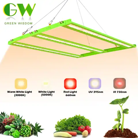 Квантовая фотонная рамка Светодиодная лампа для выращивания растений Samsung диоды Полный спектр 395-730 нм имитация солнечного света Коммерческ...