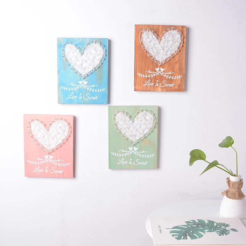 INS деревянное украшение для стены планка живопись Гостиная Спальня Детские