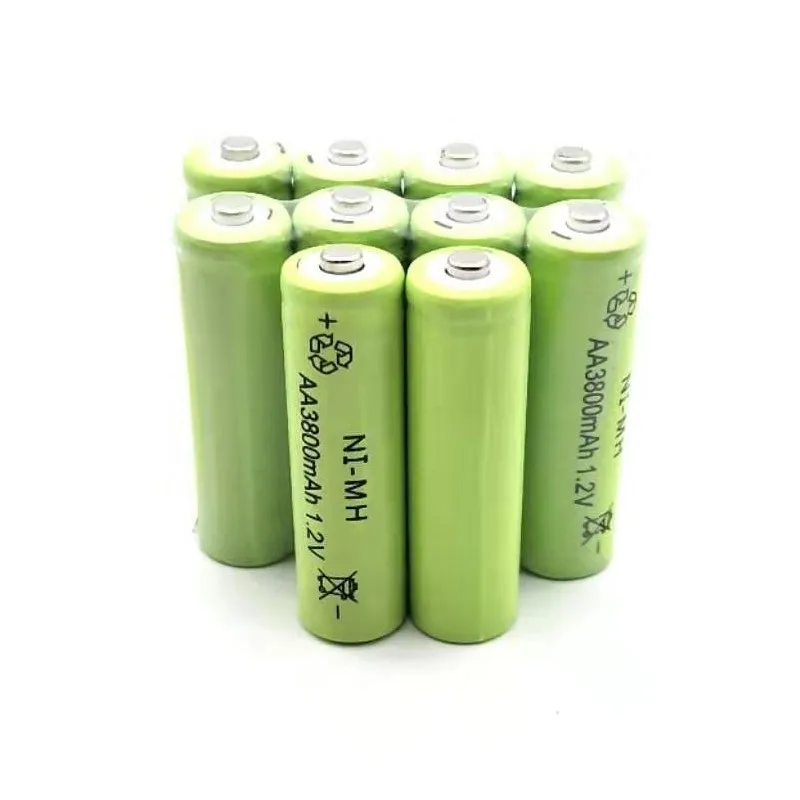 OOLAPR 10 шт Новинка AA 3800mAh перезаряжаемая батарея AA Ni-MH 1,2 V перезаряжаемая 2A батарея питания для камеры игрушки