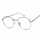 Модные жемчужные круглые очки для женщин и мужчин, винтажные классические металлические плоские зеркальные оптические очки, оправа унисекс, очки для ухода за зрением