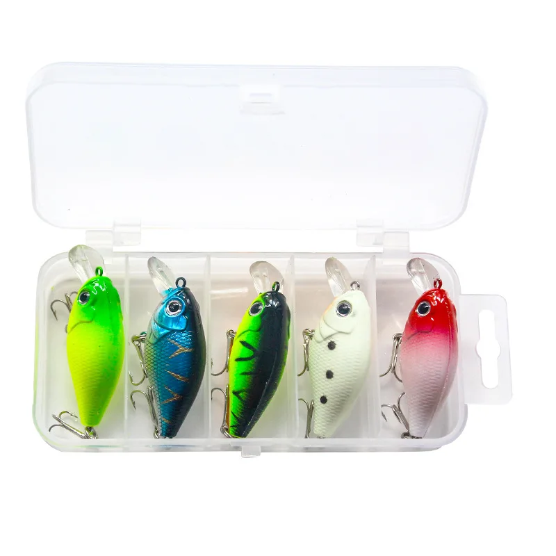 

Fishing Lures Kit Mixed Including Minnow Popper Crank Baits with Hooks for Saltwater Freshwater Trout Bass Salmon Fishing