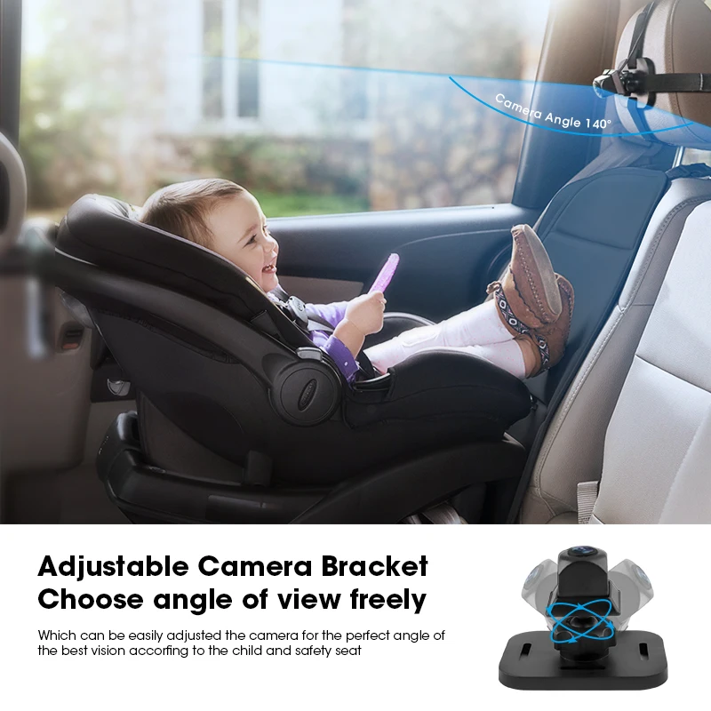 Goede Jansite Achteruitrijcamera Baby Security Monitor Met Camera Lcd Screen Kids Monitor Nachtzicht Opvouwbare Surveillance Voor Auto