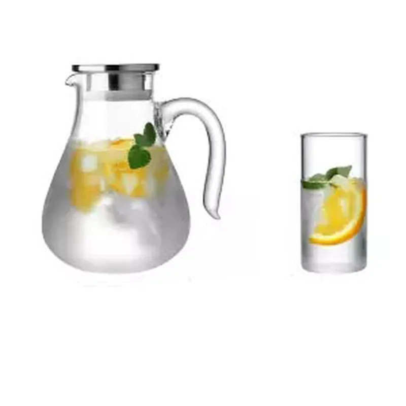 

Household Cold Water Bottle Glass Heat-resistant High Temperature Cool White Open Water Cup Tie Pot Explosion-proof Large
