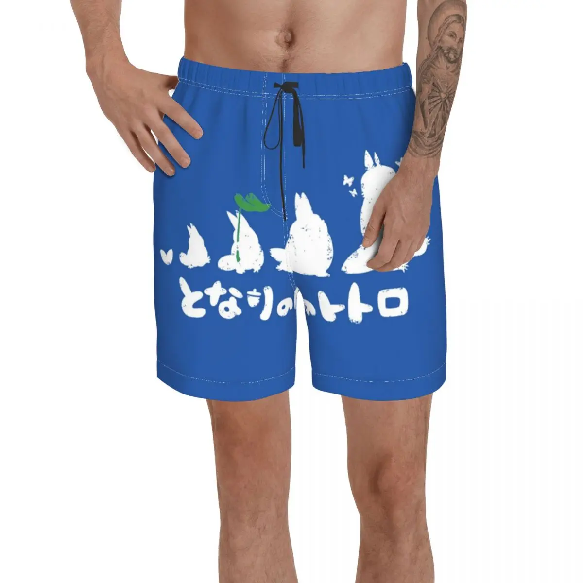 

Mens Sweatpants My Neighbor Totoro Surfing Beach Board Swim Trunks Sport Quick Dry Mesh Casual Pretty Casual Short for Boy