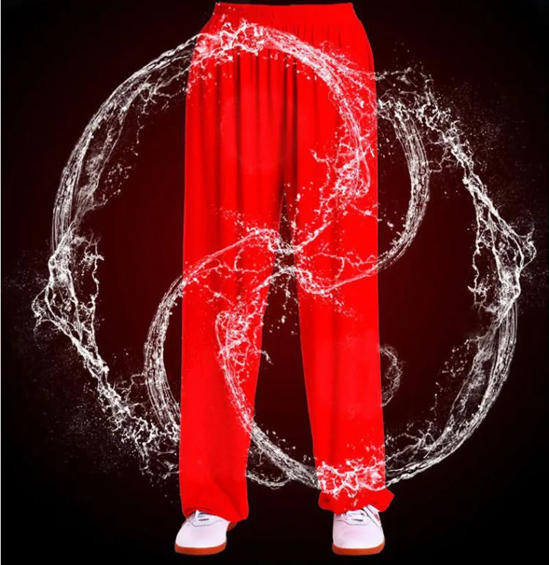 Штаны Для Йоги Tai Chi из ледяного шелка штаны для боевых искусств укороченные