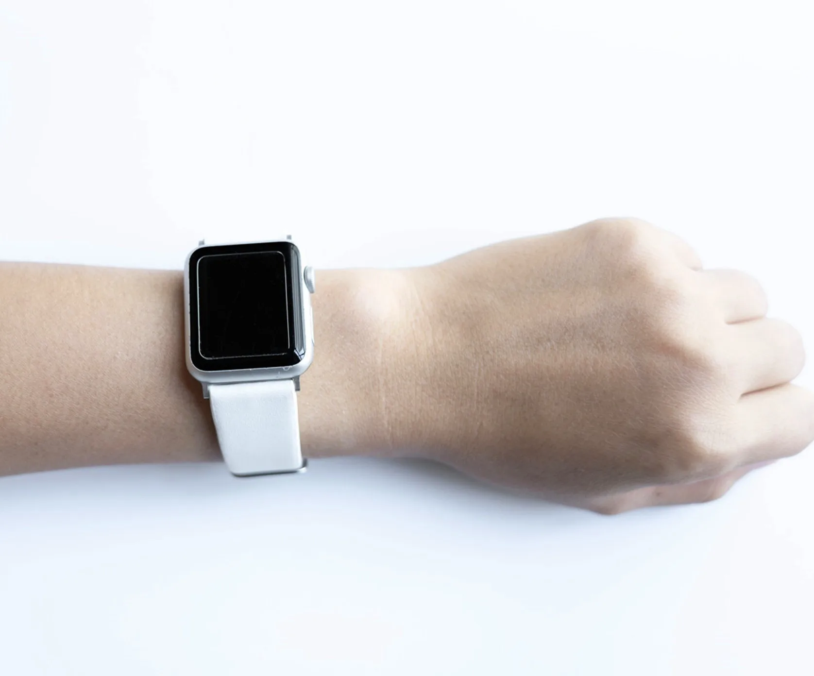 Ремешок для часов из мягкой телячьей кожи белый повседневный ремешок Apple Watch 44 мм