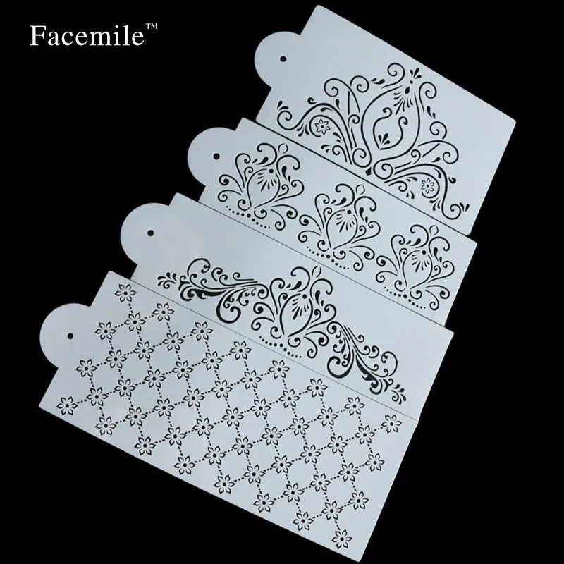 Cake spray pattern fondant hollow template printing mold powdered sugar sieve western point decoration flower border | Дом и сад