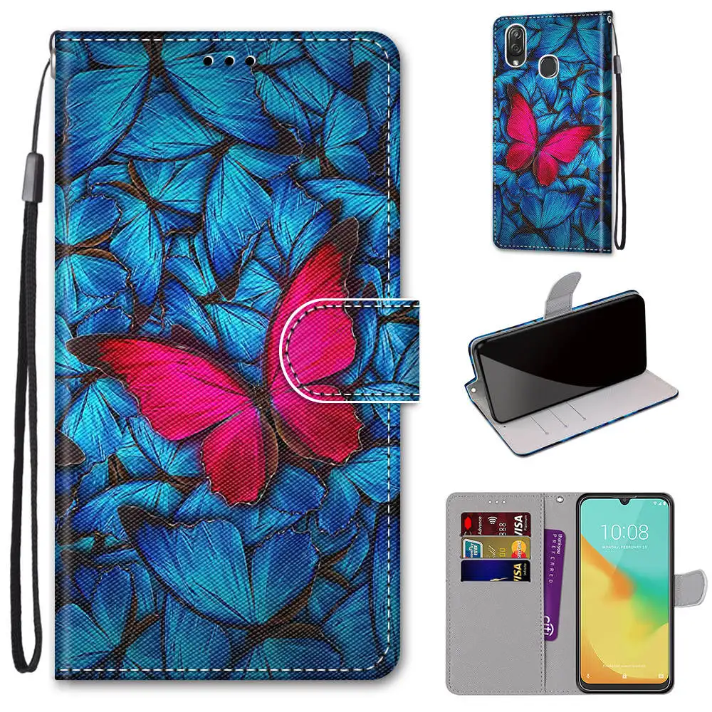 leather case for zte blade a3 a5 a7 2020 a6 lite 20 smart v10 vita phone case flip wallet book cover for zte a3 a5 2019 bag free global shipping