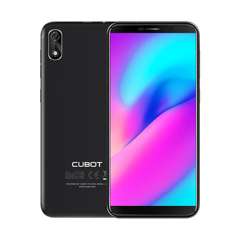 Black Cubot J3 Смартфон Google Android Go Face ID " 18:9 полный Экран MT6580 Quad-Core 1 Гб+ 16 Гб Телефон Dual SIM карты 2000 mAh 3G сети Хороший подарок - Цвет: Black