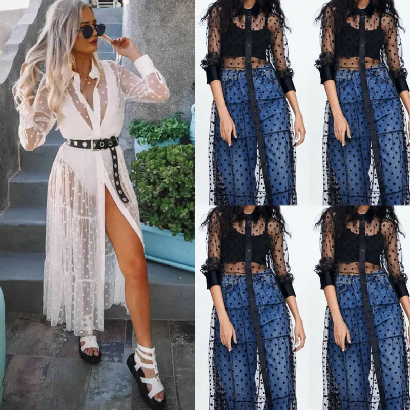 Летнее сексуальное платье для женщин черное прозрачное женское длинное в