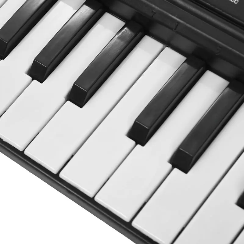 

Kids Children 37 Key Electronic Keyboard Piano Musical Toy Record Microphone Mic, Black+White