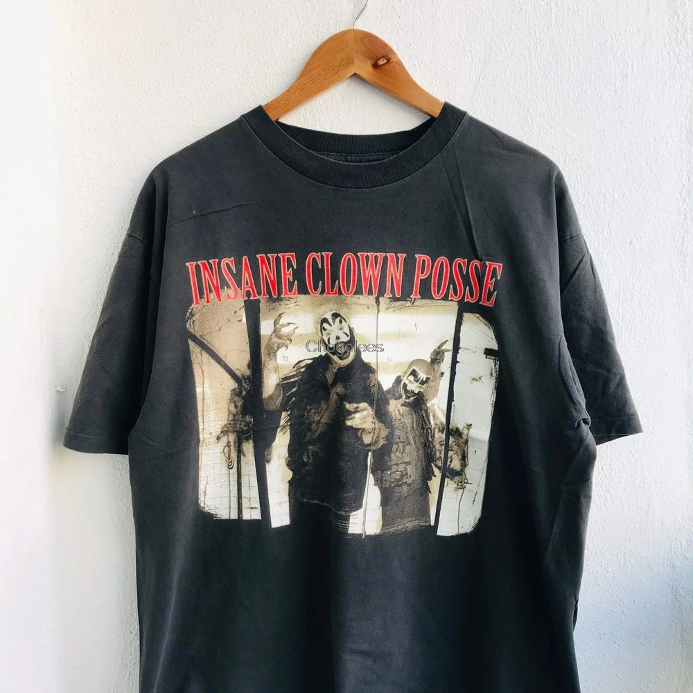 Винтажная невероятная футболка с изображением клоуна пласса злого хип-хопа