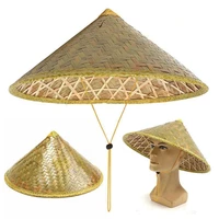 chinese style straw bamboo sun hat farmer fishing hat sunshade and rainproof hand woven adult travel straw hat