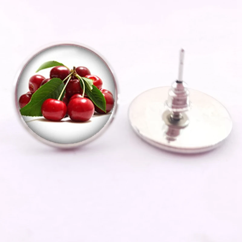 Новые серьги с пищевыми продуктами фруктами яблоками грушей лимоном арбузом