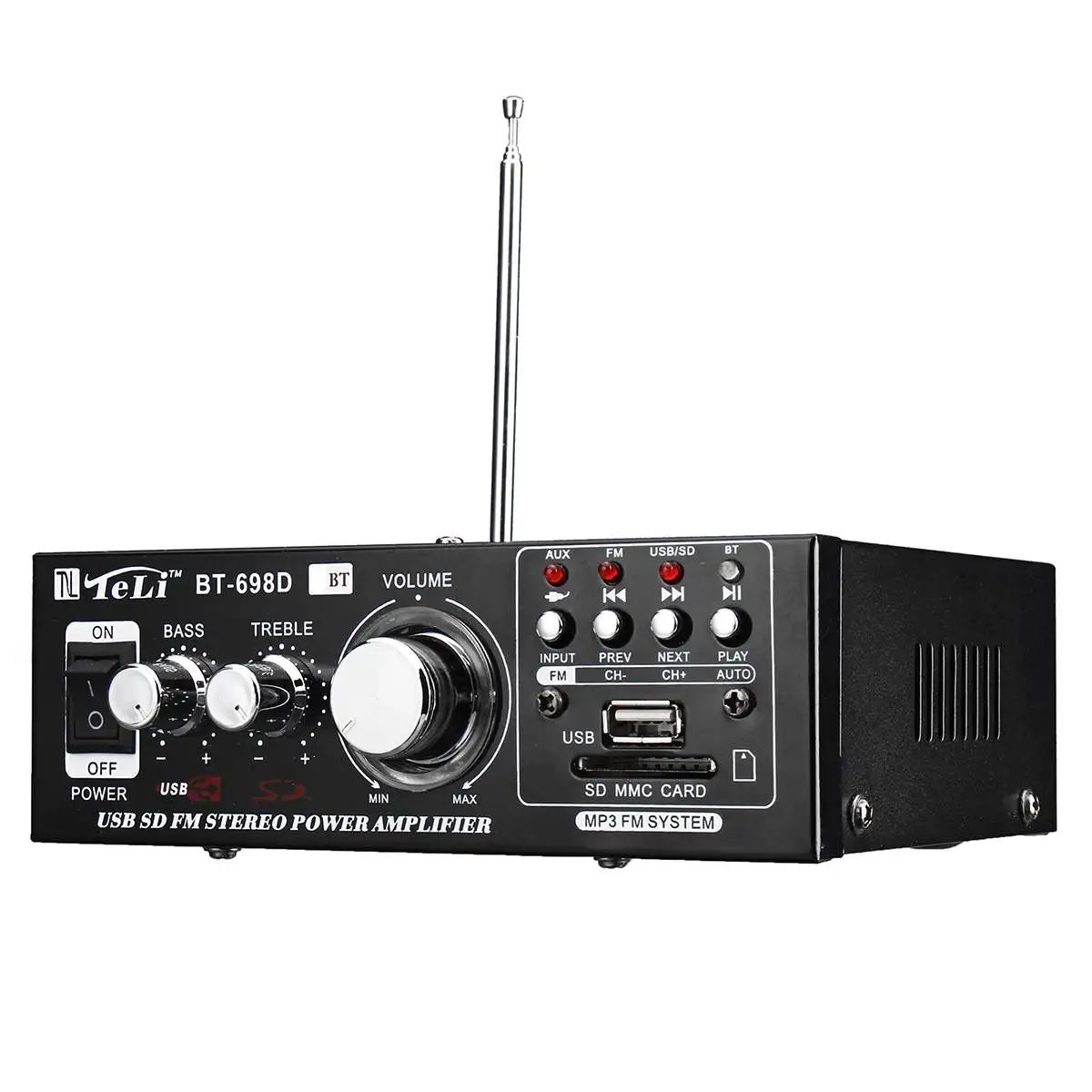 

400 Вт HIFI Bluetooth Автомобильный аудиоусилитель мощности стерео цифровой усилитель для дома USB SD FM радио сабвуферное оборудование с дистанционн...