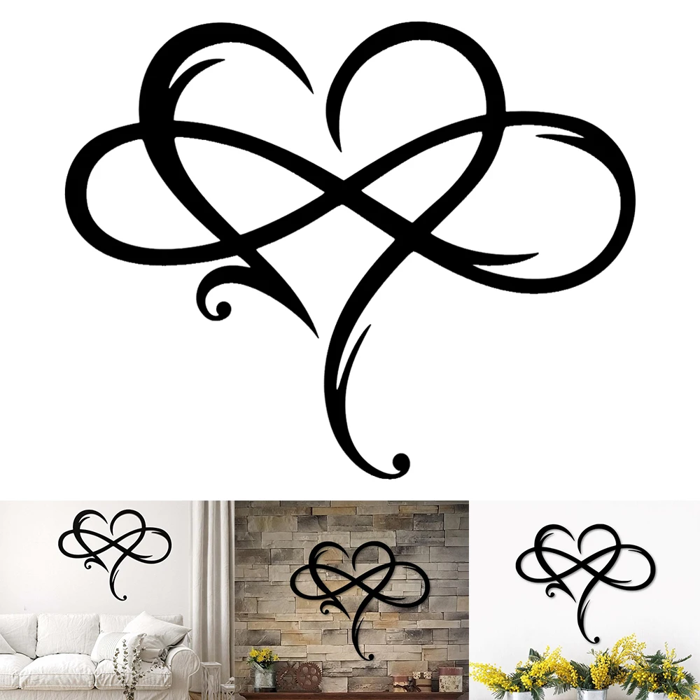 

Eternal Love Infinite Heart Iron Art Decoration Interior Decoration Metal Wall Decoration Unique Design-wall Art RoomDecoration