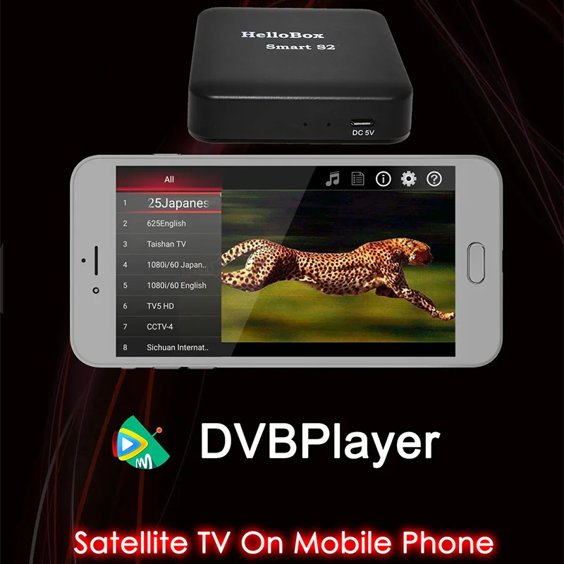 Hellobox Smart S2 Full HD спутниковый Finder тюнер TV Play на мобильный телефон/планшет DVB плеер