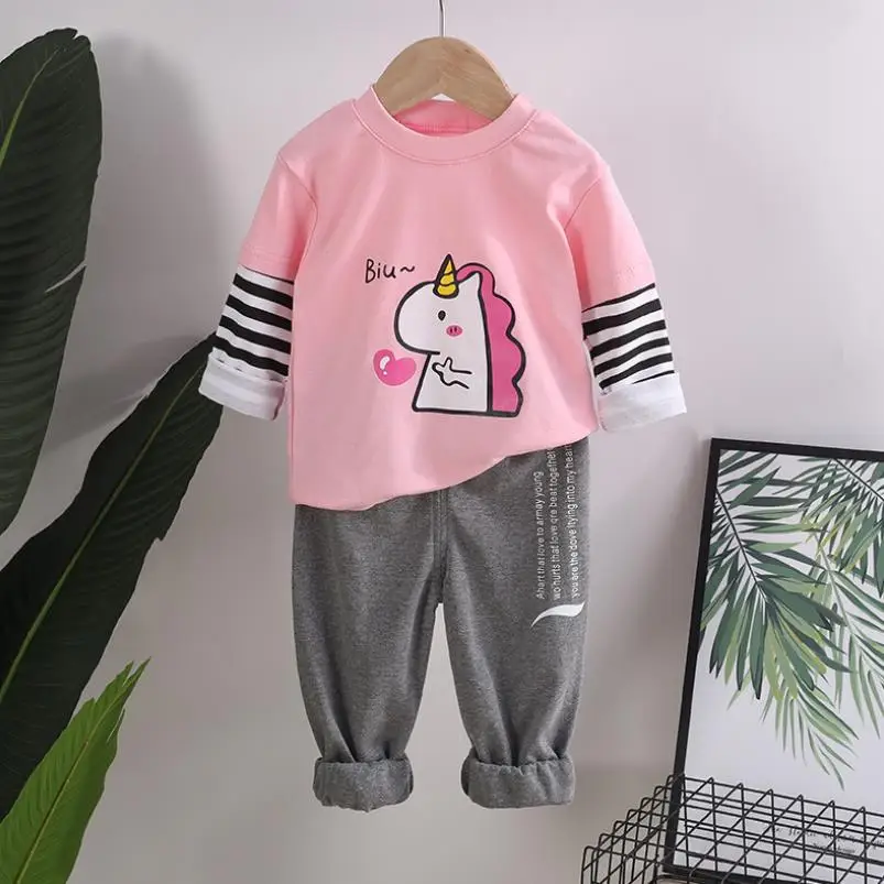 Комплекты одежды для мальчиков и девочек весенне осенняя одежда маленьких