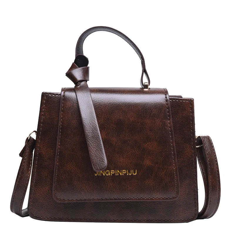 

Vintage Solid Color PU Leather Crossbody Bags For Women 2021 Women's Brand Designer Small Handbag Travel Shoulder Messenger Bag